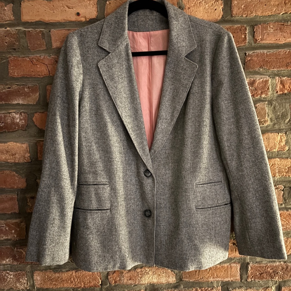 Vintage Wool Gray Women's Blazer